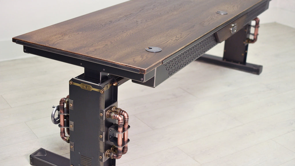 The Steampunk Height Adjustable Desk: Combining Aesthetics and Functionality